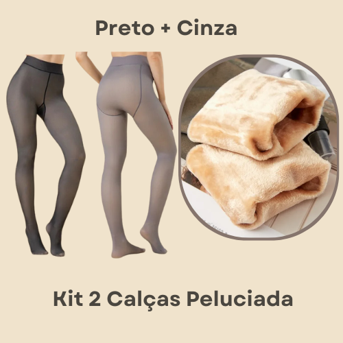 Meia Calça Elegante: Leggings Aveludadas e Peluciadas - Pague 1 LEVE 2