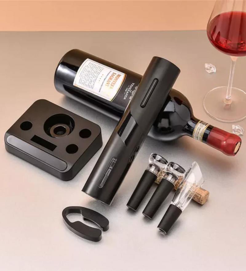 Abridor de Vinho Elétrico Recarregável Kit de Vinho