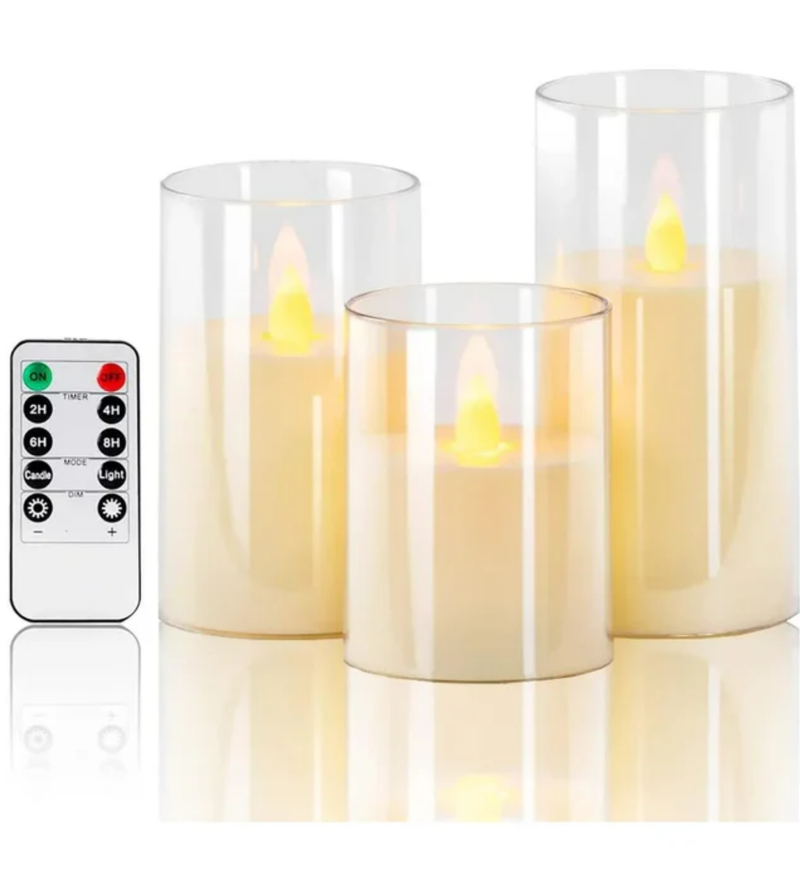 Kit 3 Velas LED com Sensor Automático