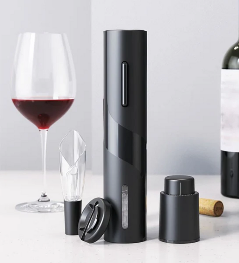 Abridor de Vinho Elétrico Recarregável Kit de Vinho